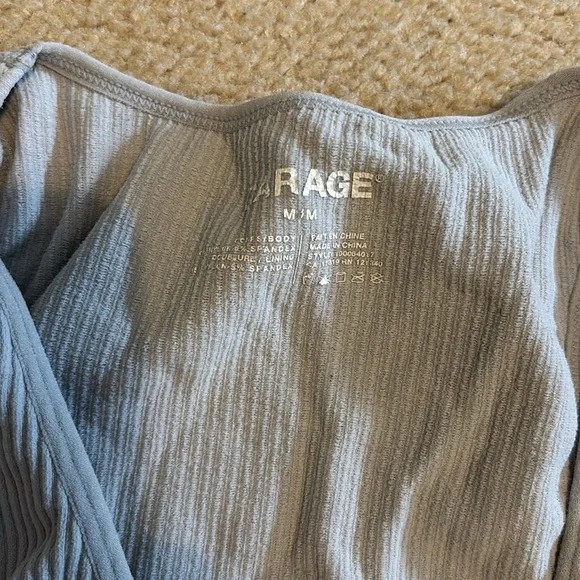 Gray Ribbed Tank Top - Picture 2 of 4